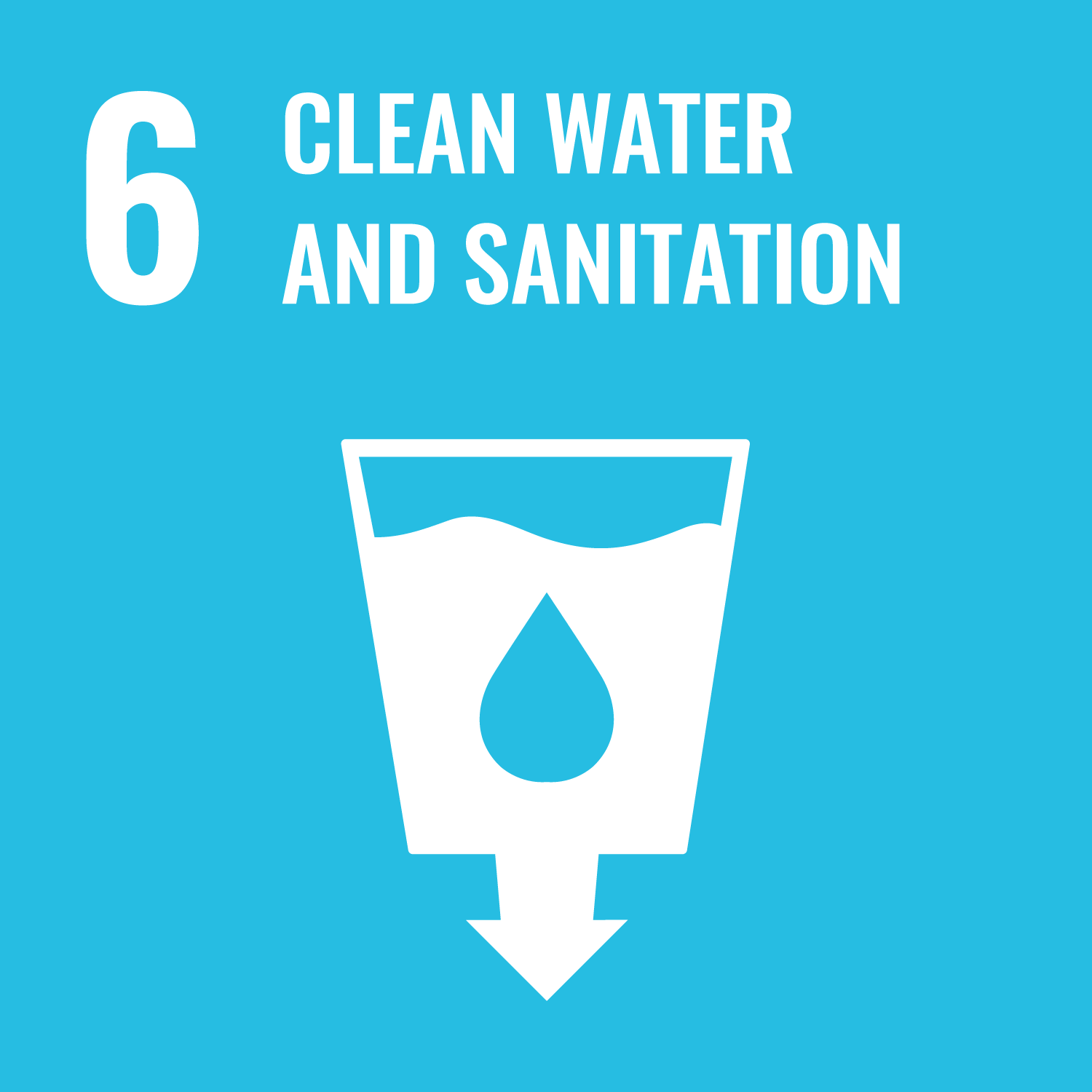 Icon for Sustainable Development Goal 6 – Clean Water and Sanitation