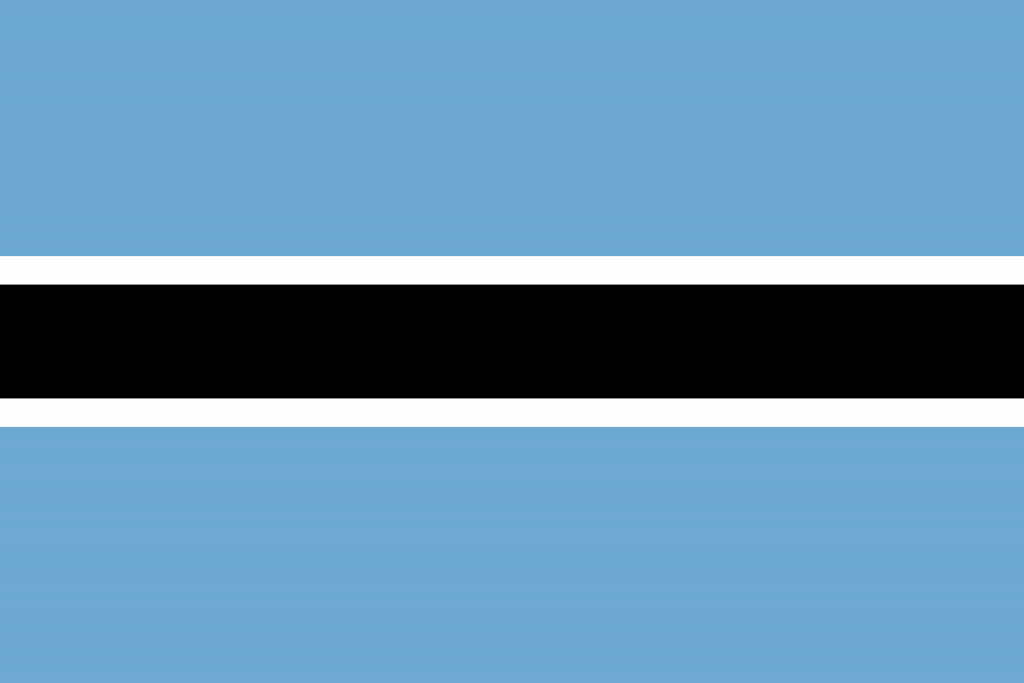 Illustration of Botswana flag