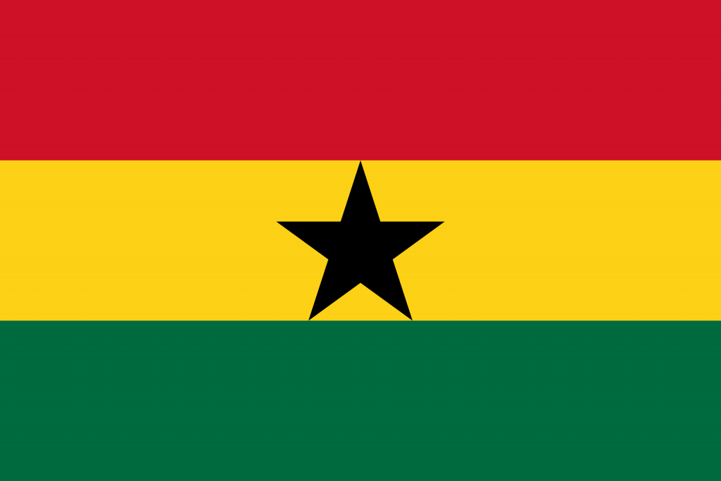 Illustration of Ghana flag