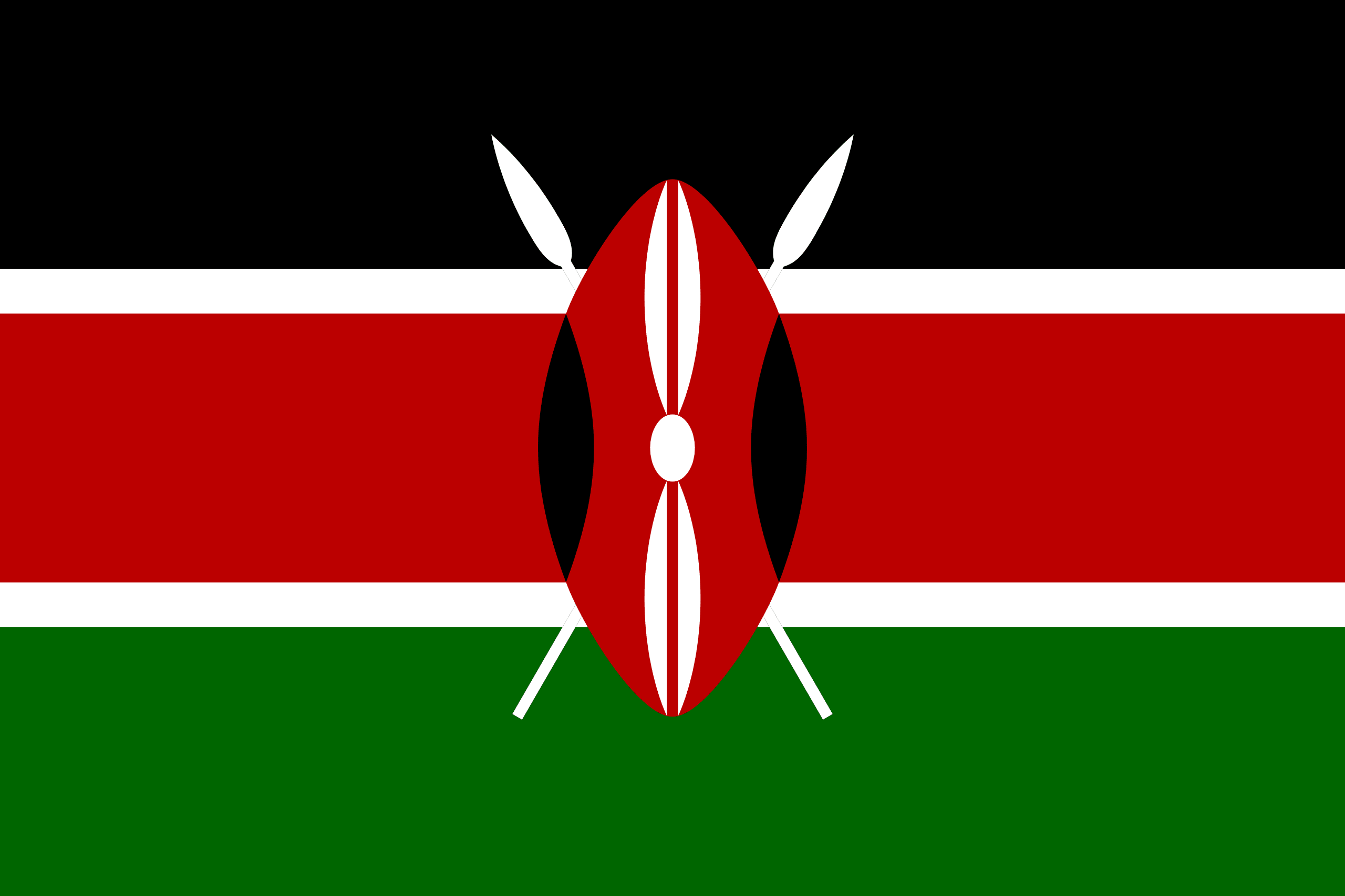 Illustration of Kenyan flag