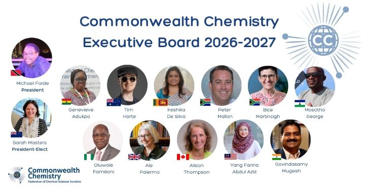 Introducing the 2026 Commonwealth Chemistry President-Elect and new Executive Board members